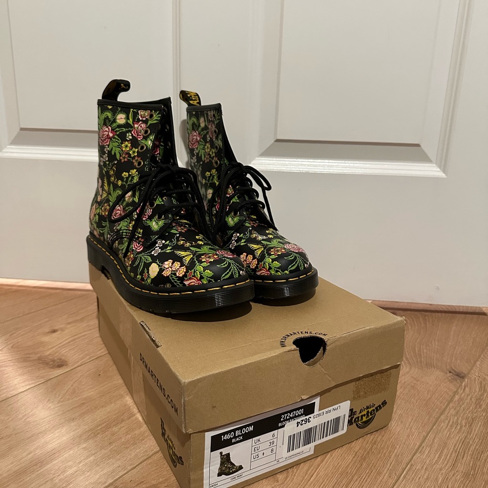 Rare Doc Martens Floral Boots